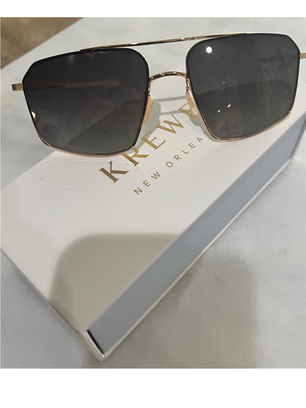 KREWE Aspen Gold and Black Sunglasses Great Condition!